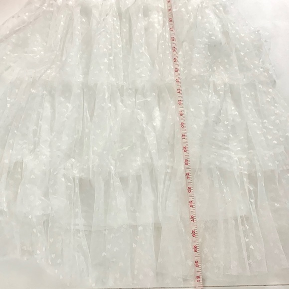 SHEIN Wide Waist Frill Trim Layered Tulle Skirt - Picture 9 of 10